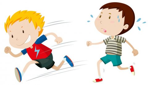 Children running