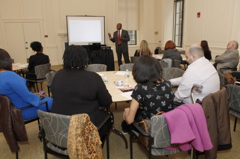 Dean Charles Menifield with SPAA alumni